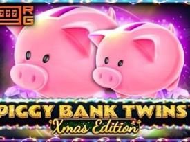 Piggy Bank Twins Xmas